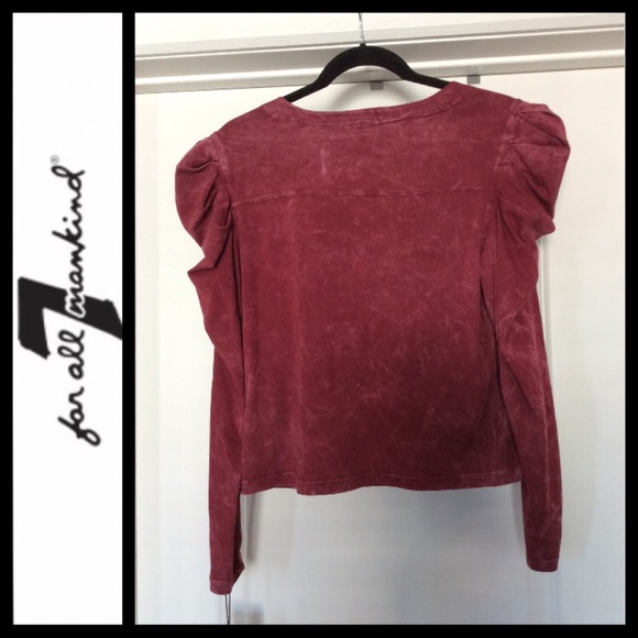 NWT 7FAM Puff-Shoulder Tie Dye Top - Picture 2 of 9